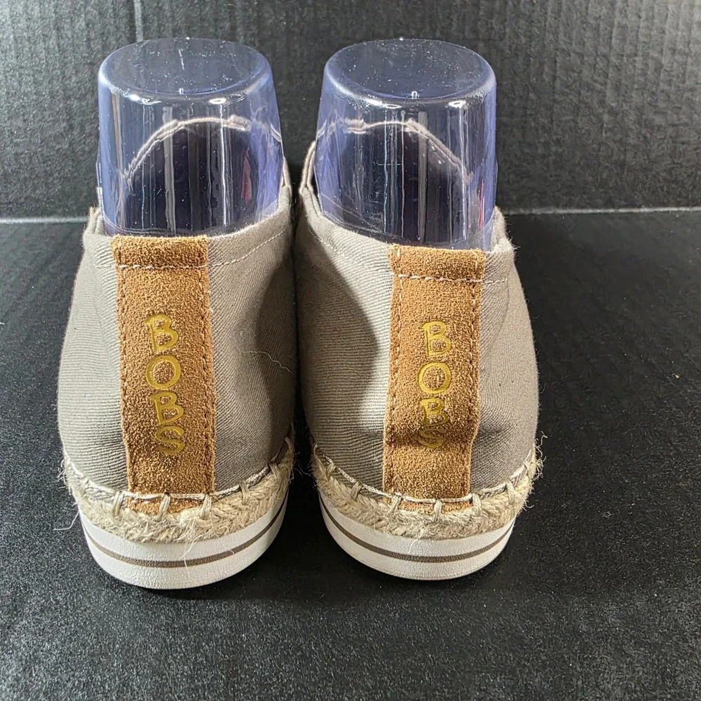 Skechers BOBS Highlights 2.0 Homestretch Womens Taupe Espadrille Slip On W9.5